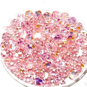 Faceted Antique Pink AB Crystals